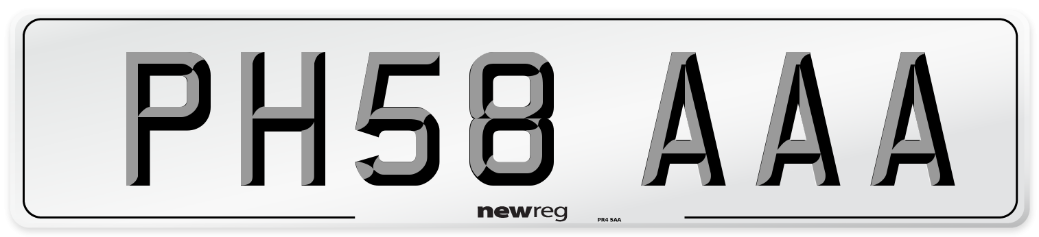 PH58 AAA Number Plate from New Reg